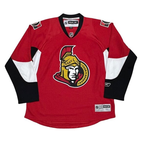 OTTAWA SENATORS Reebok NHL Red Embroidered Hockey Jersey Mens Medium - Picture 1 of 7
